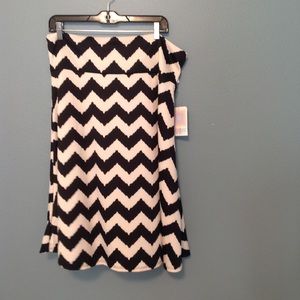 LuLaRoe Laurie Ann Flare Chevron Skirt, NWT, 3XL